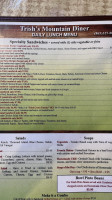 Trish's Mountain Diner menu