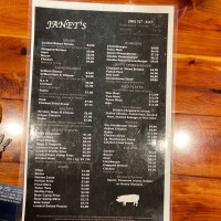 Janet’s B.b.q Cafe menu