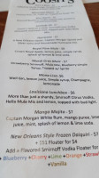 Coosh's Bayou Rouge menu