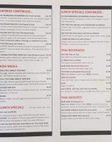 Chatthai Bistro menu