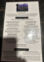 New Orleans Sandwich Company menu