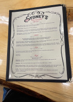 Sydney's Place menu