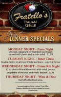 Fratellos Italiano menu