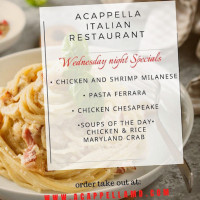 Acappella Italian food