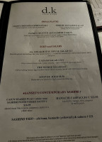 D.k Steak House menu