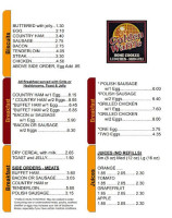 Golden Waffle menu