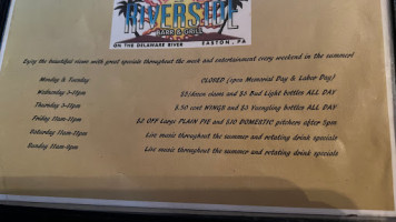 Riverside Barr And Grill Phone Number, Reservations, Reviews menu