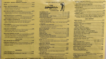 The Sawmill menu