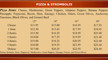 Gino's Pizza Westside menu