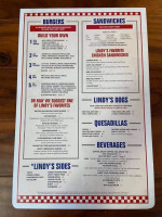 Lindy's Diner Inc menu