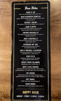 Jack's Restaurant Bar menu