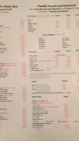 Mr T's Dairy menu