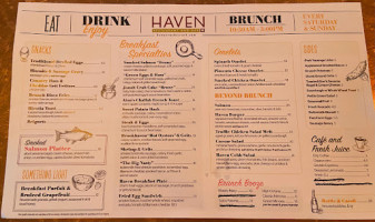 Haven Restaurant Bar menu