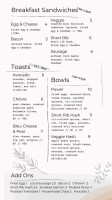 Brewbakers menu