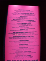 The Tipsy Alchemist menu