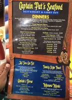 Captain Pats Seafood menu