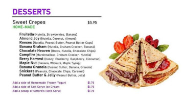 Yolo Frozen Yogurt menu