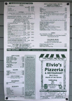 Elvio's Pizzeria menu