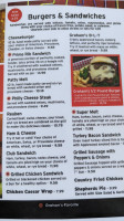 Graham's Beach Grill menu