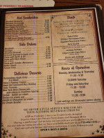 Federici's Family menu