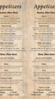 Boomers Outback Lodge/cabins menu