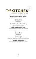 The Kitchen By Wolfgang Puck menu