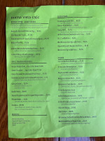 The Buena Vista menu