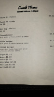 Cougar Cafe menu