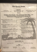 The Beach House menu