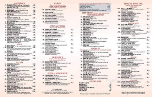 Thai Smile menu