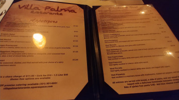 Villa Palma menu