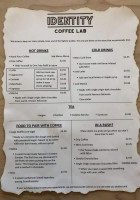 Identity Coffee Lab menu