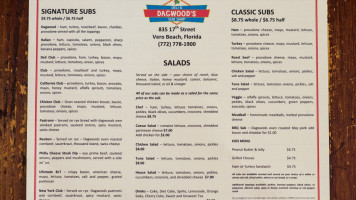 Dagwoods Deli Sub Shop menu