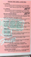 Big House Burgers menu