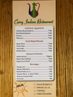 Curry Indian menu