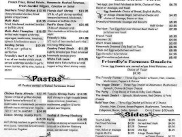 Friendly Tavern menu