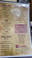 Fall Creek Steak And Catfish House menu