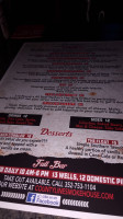 County Line Smokehouse Spirits menu