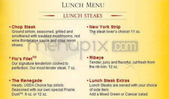 Longhorn Steakhouse menu