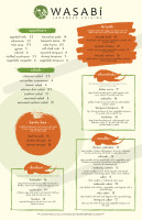 Wasabi Sushi menu