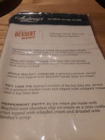 Aubrey's Powell menu