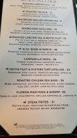 The Turtle Club menu