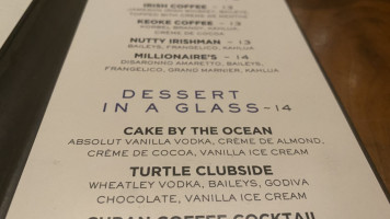 The Turtle Club menu