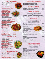 Tawan Asian Cafe menu