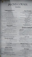 Jason's Corner menu