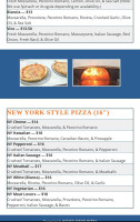 Carmine's Wood Fired Pizza menu