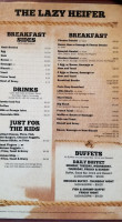 The Lazy Heifer Cafe menu