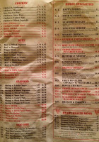 Jackie's Chinese menu