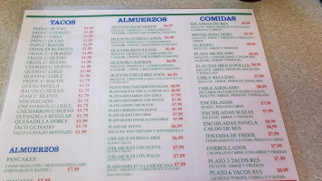 Rio Grande menu