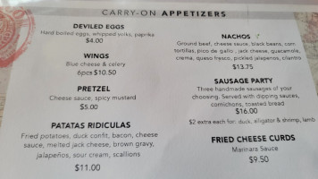 Destination Dogs menu